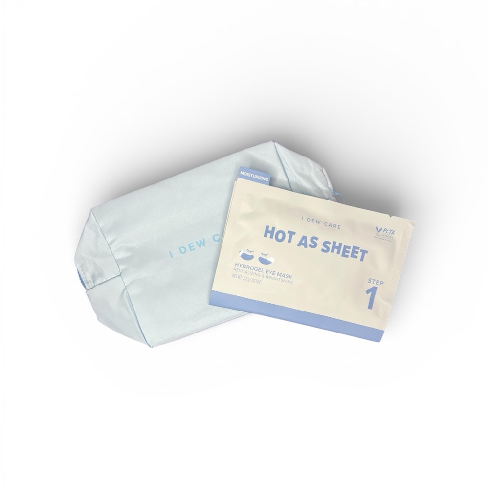 I Dew Care Light Blue Cosmetic Bag + Hydrogel Eye Mask